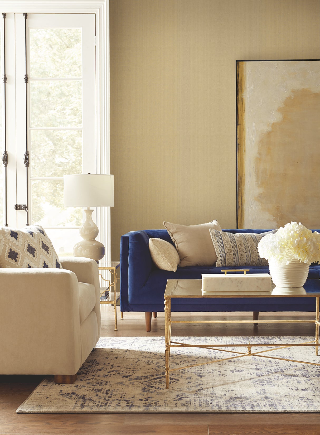 York VG4425 Woven Crosshatch White Wallpaper