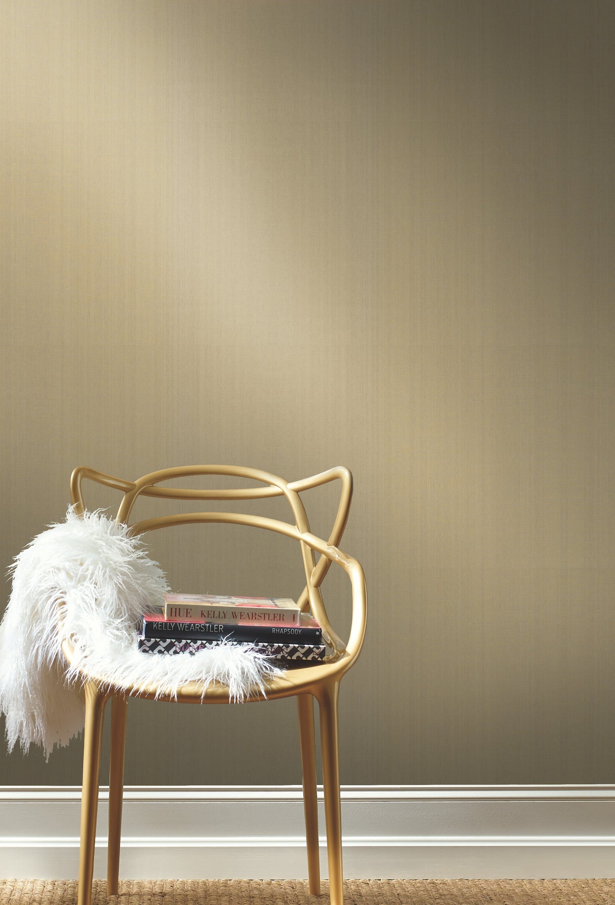 York VG4425 Woven Crosshatch White Wallpaper