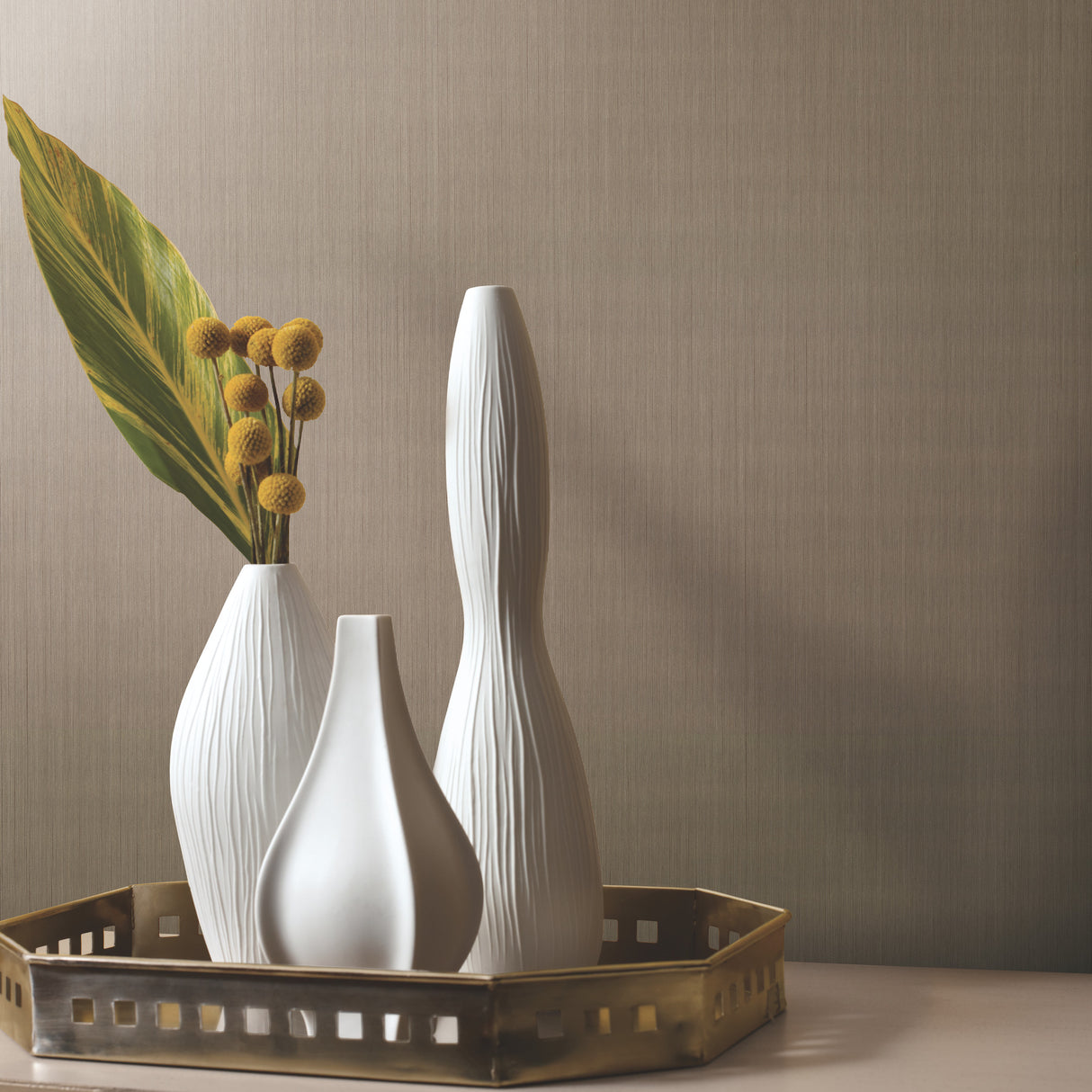 York VG4432 Vertical Silk Black Wallpaper