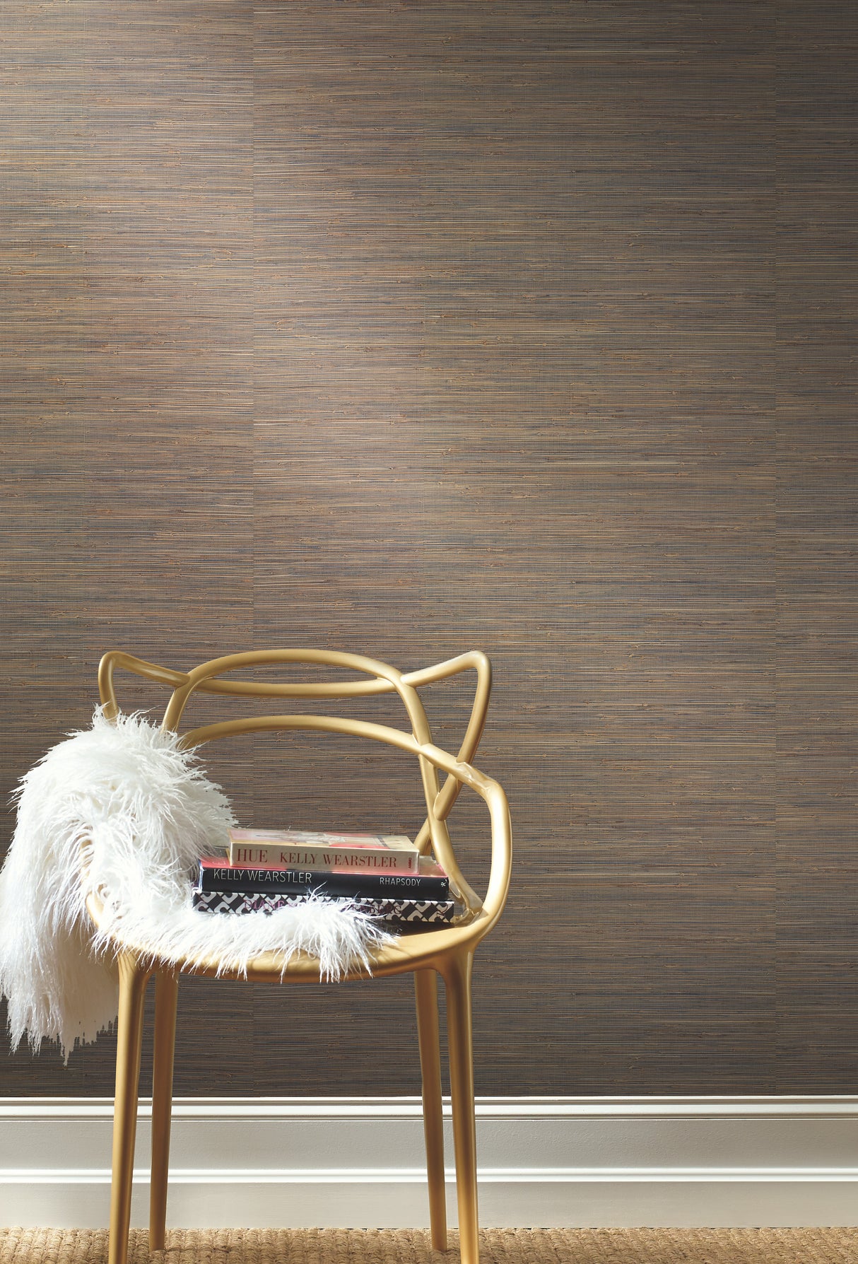 York VG4436 Knotted Grass Brown Wallpaper