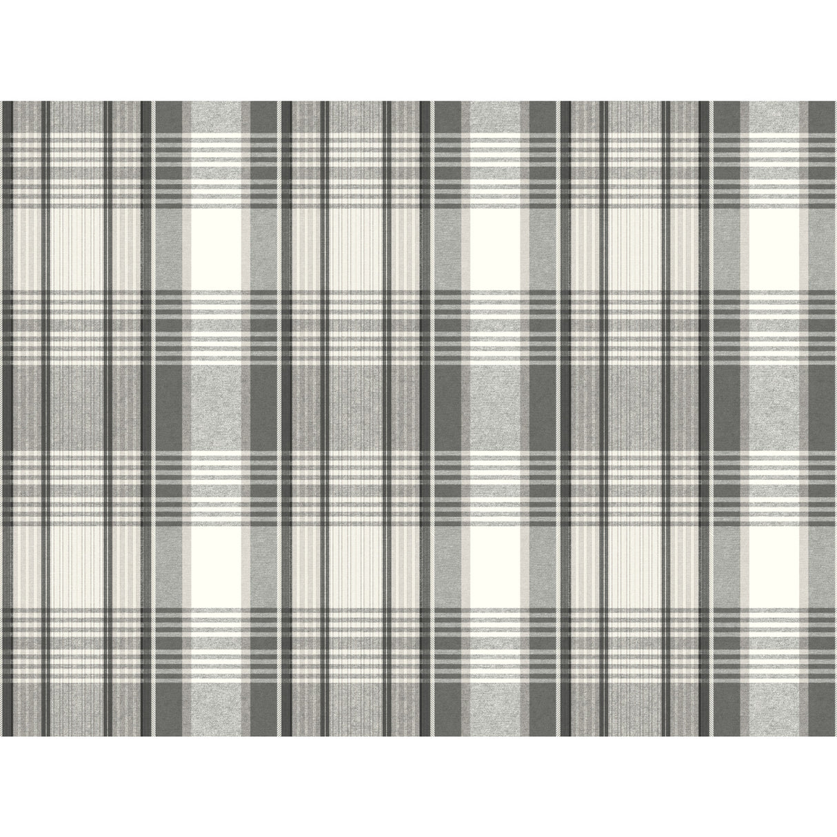 York VN0466 Bartola Plaid Black Wallpaper