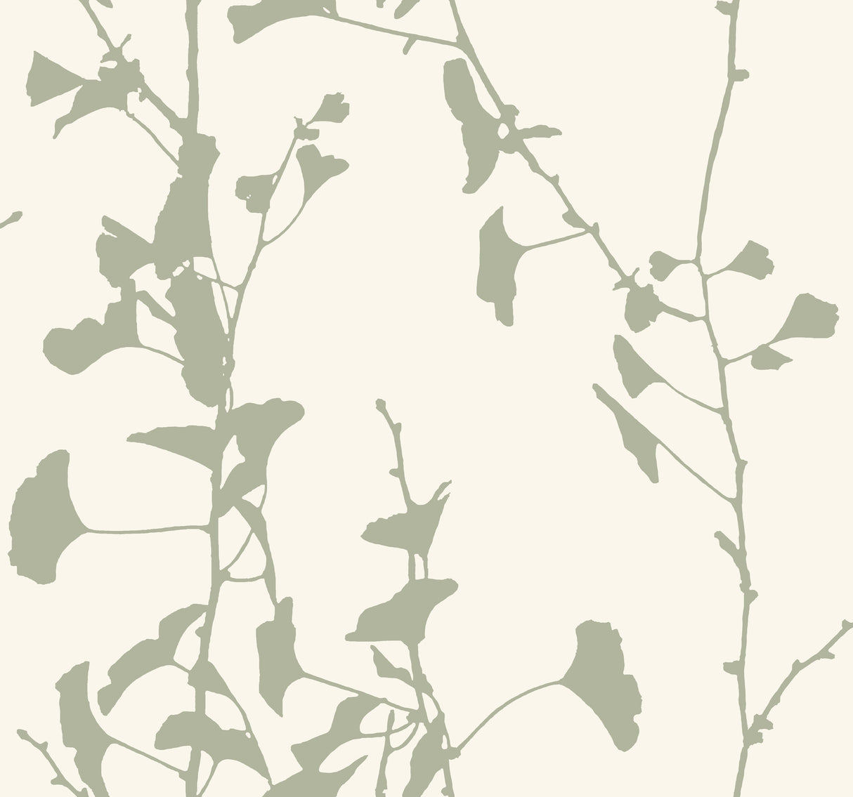 Ronald Redding VR1510 Ginkgo Silhouette Sage Cork Wallpaper
