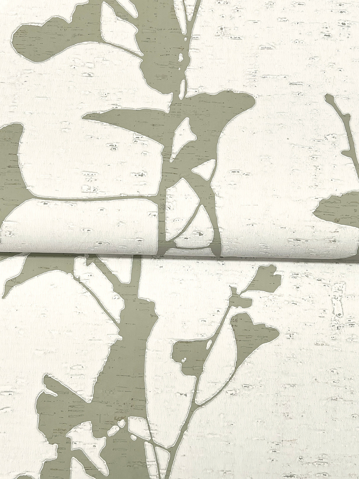 Ronald Redding VR1510 Ginkgo Silhouette Sage Cork Wallpaper
