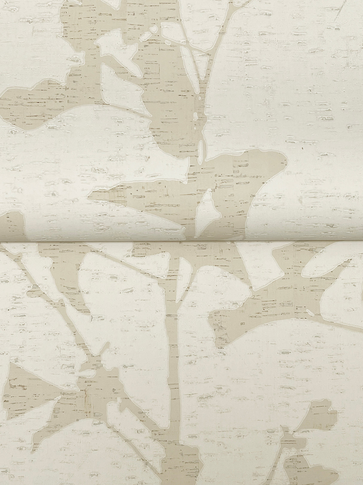 Ronald Redding VR1511 Ginkgo Silhouette Neutral Cork Wallpaper