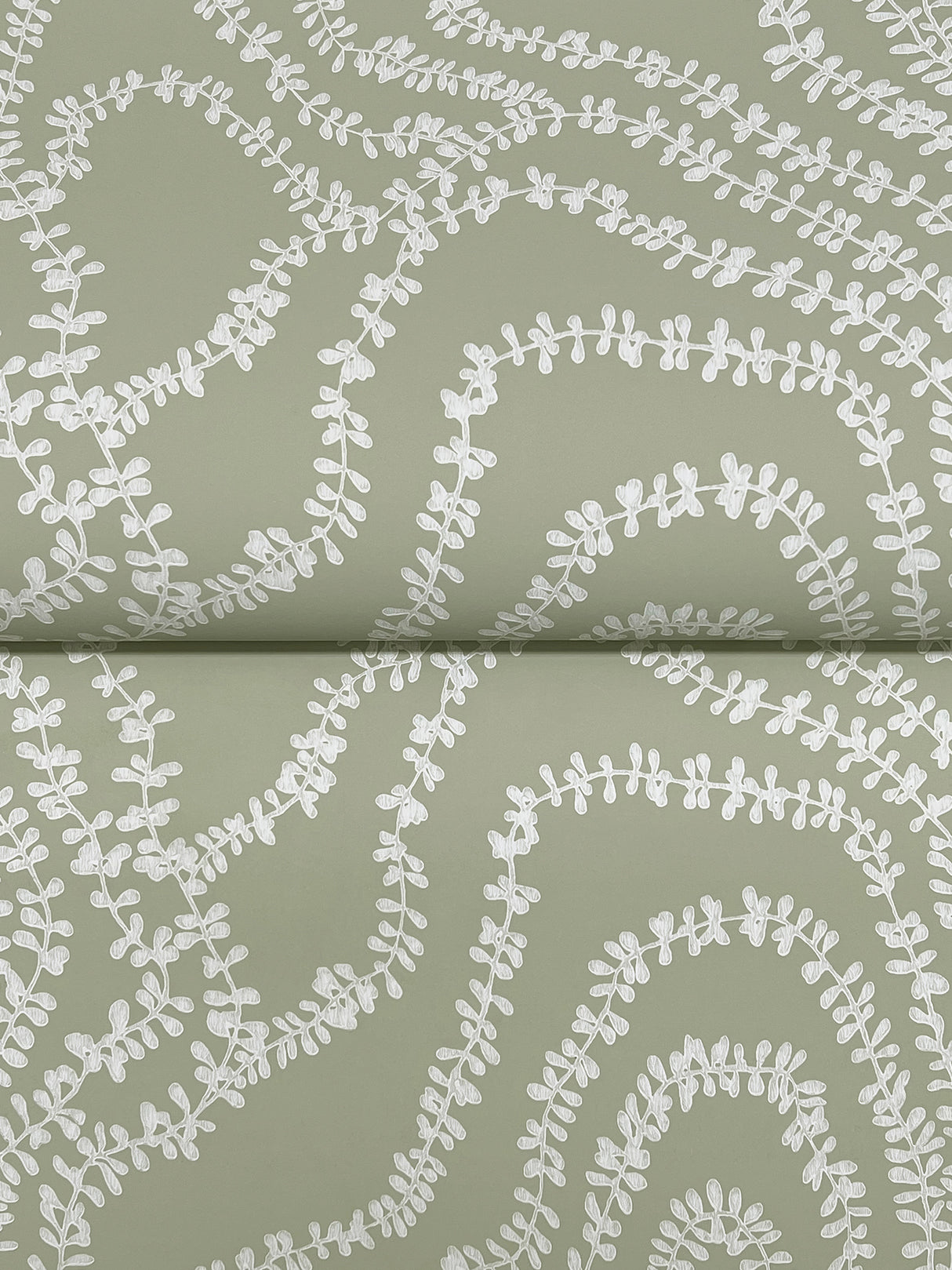 Ronald Redding VR1513 String of Pearls Sage Vine Wallpaper