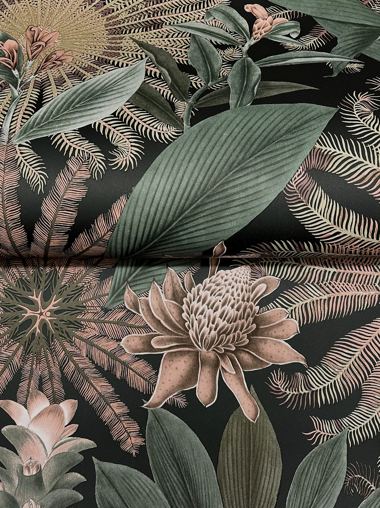 Ronald Redding VR1529 Enchanted Garden Chocolate Tropical Wallpaper