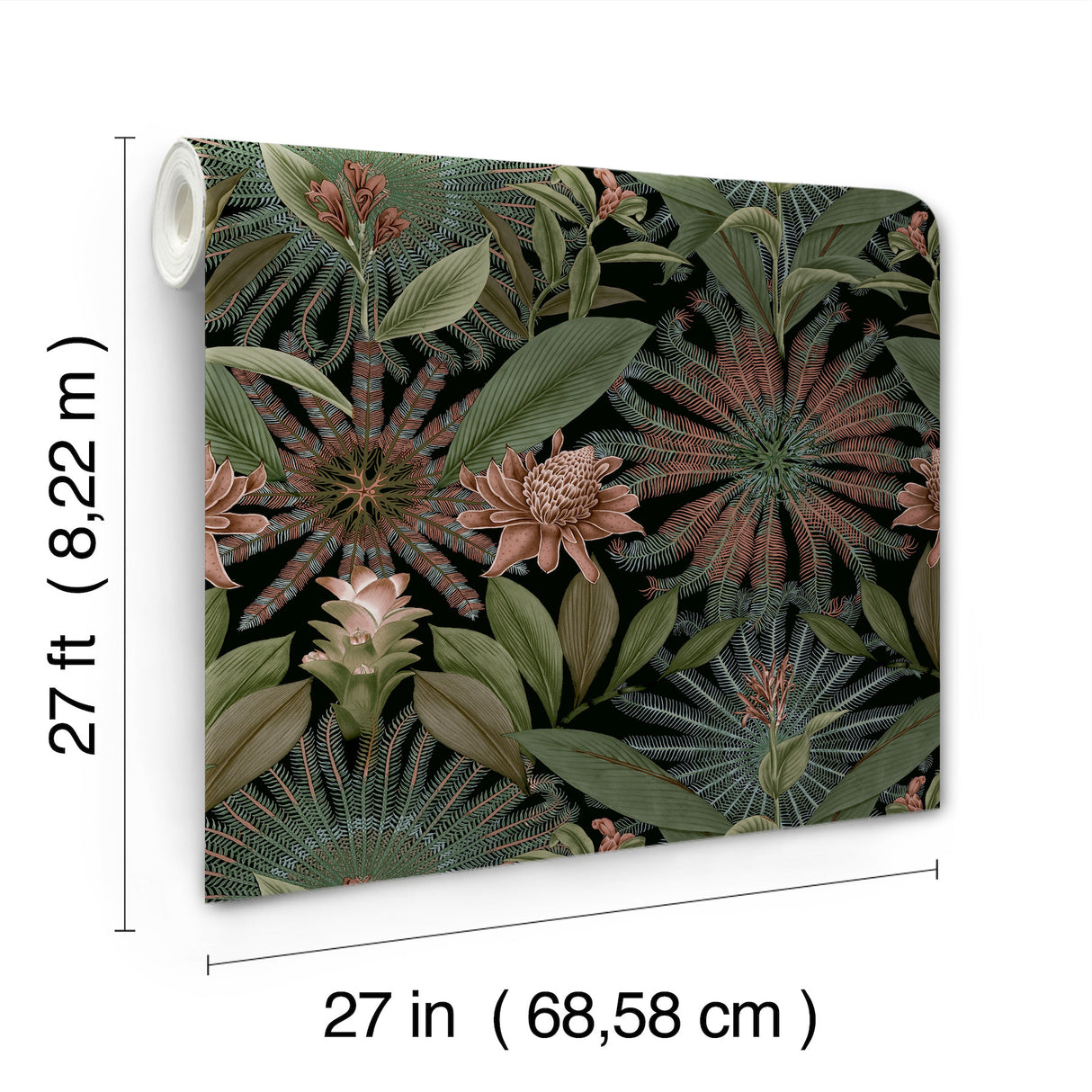 Ronald Redding VR1530 Enchanted Garden Green Tropical Wallpaper