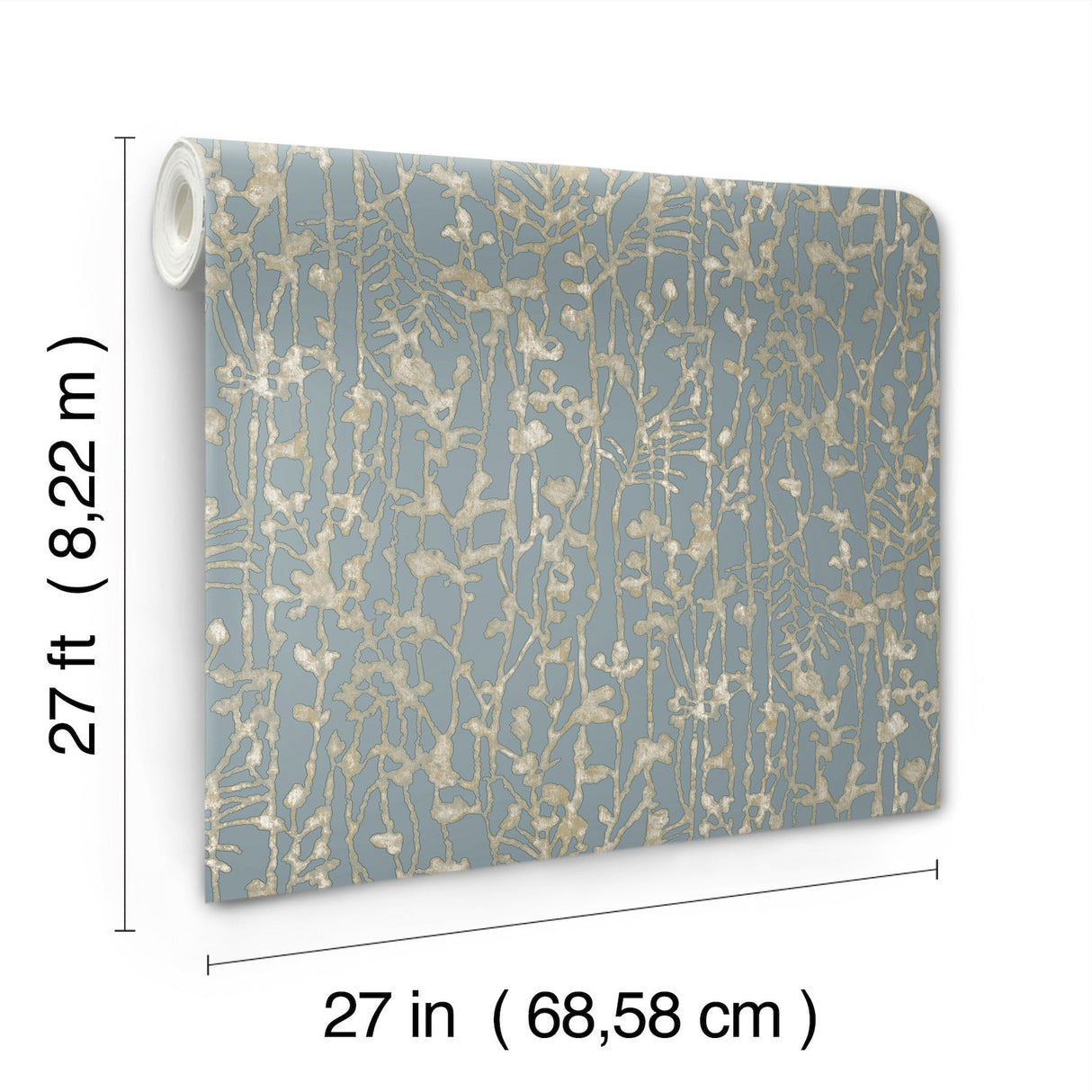 Ronald Redding VR1557 Filigree Light Blue Abstract Wallpaper