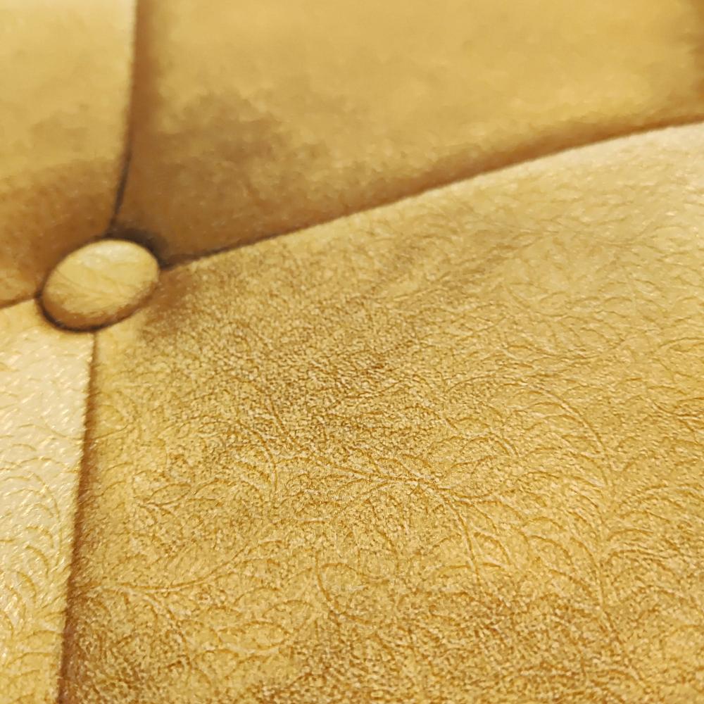 Veer Decor Faux Plush Quilted Diamond Upholstery Gold Wallpa