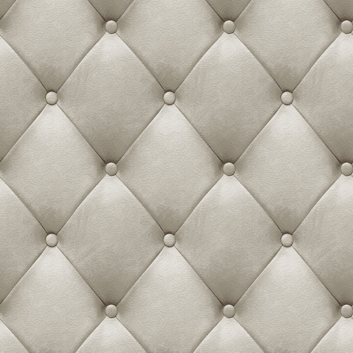 Veer Decor Faux Plush Quilted Diamond Upholstery Beige Wallp