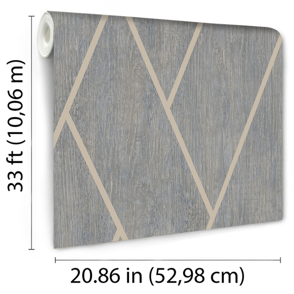 Veer Decor Wood Texture Chevron Blue Grey Wallpaper VRBR09-7