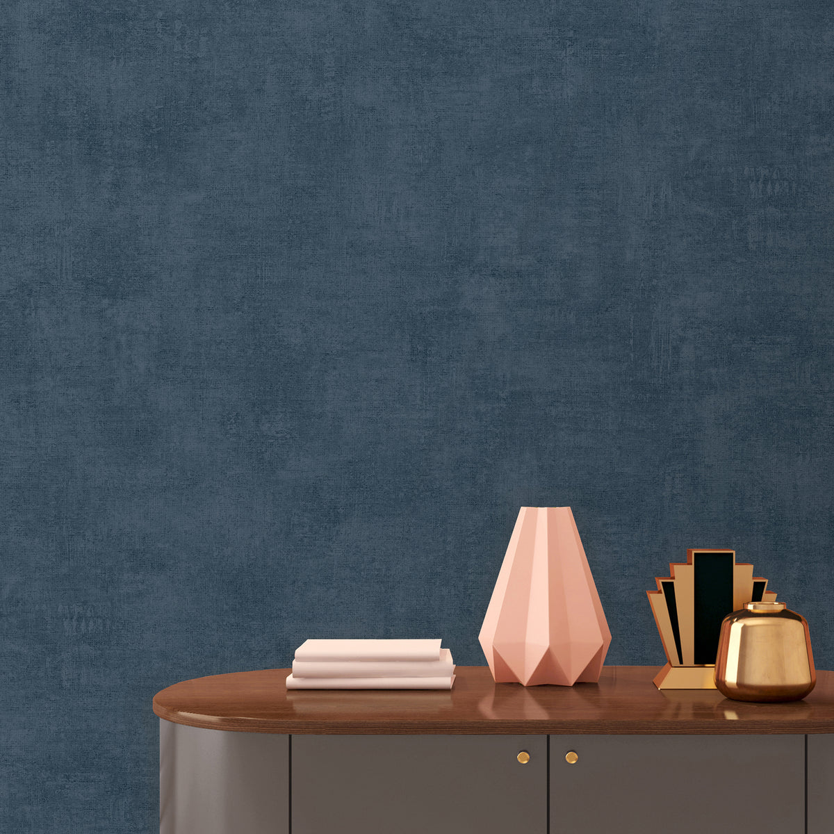 Veer Decor Grain Texture Deep Bue Navy Blue Wallpaper VREL11