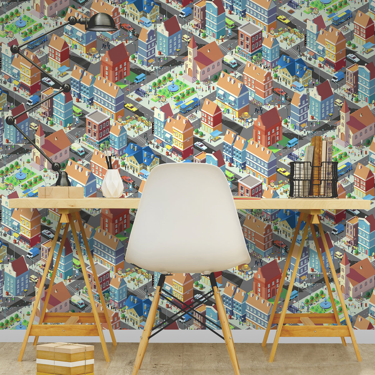Veer Decor Notting Hill Red Wallpaper VRKG01-679