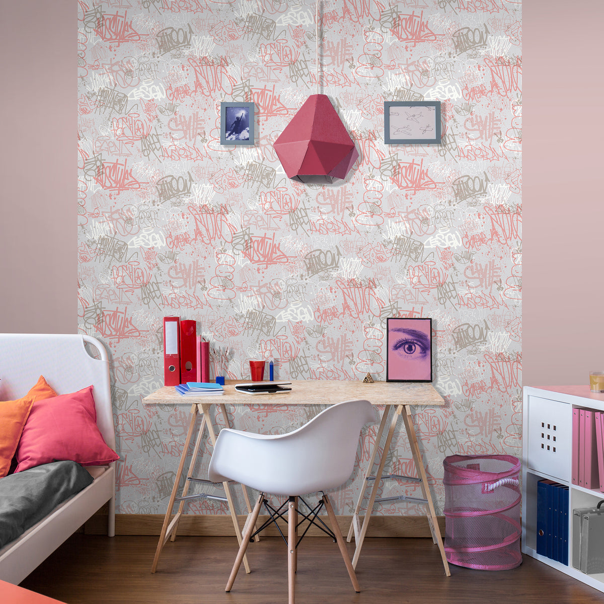Veer Decor Graffiti Rose Wallpaper VRKG03-315