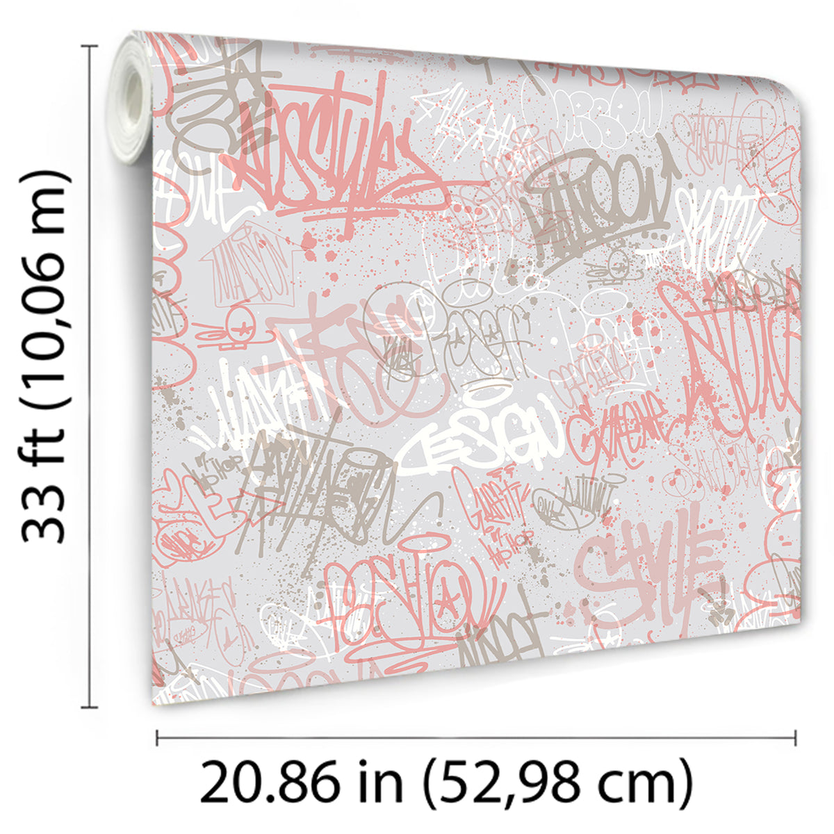 Veer Decor Graffiti Rose Wallpaper VRKG03-315