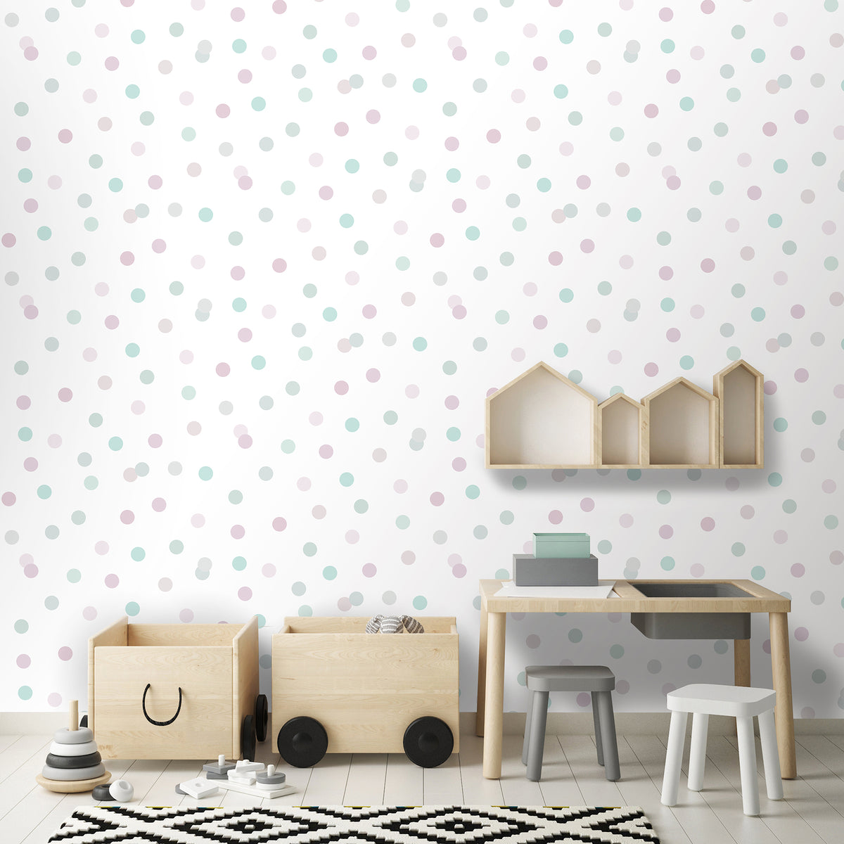 Veer Decor Polka Dot Party Pink Wallpaper VRKG03-915