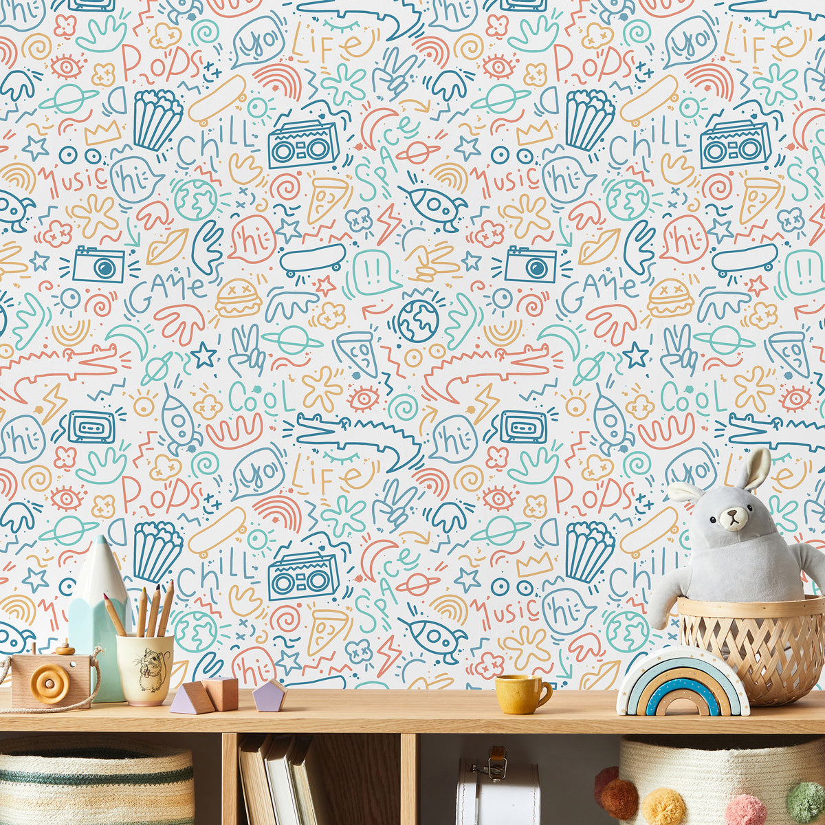 Veer Decor Doodle Multi Wallpaper VRKG10-754