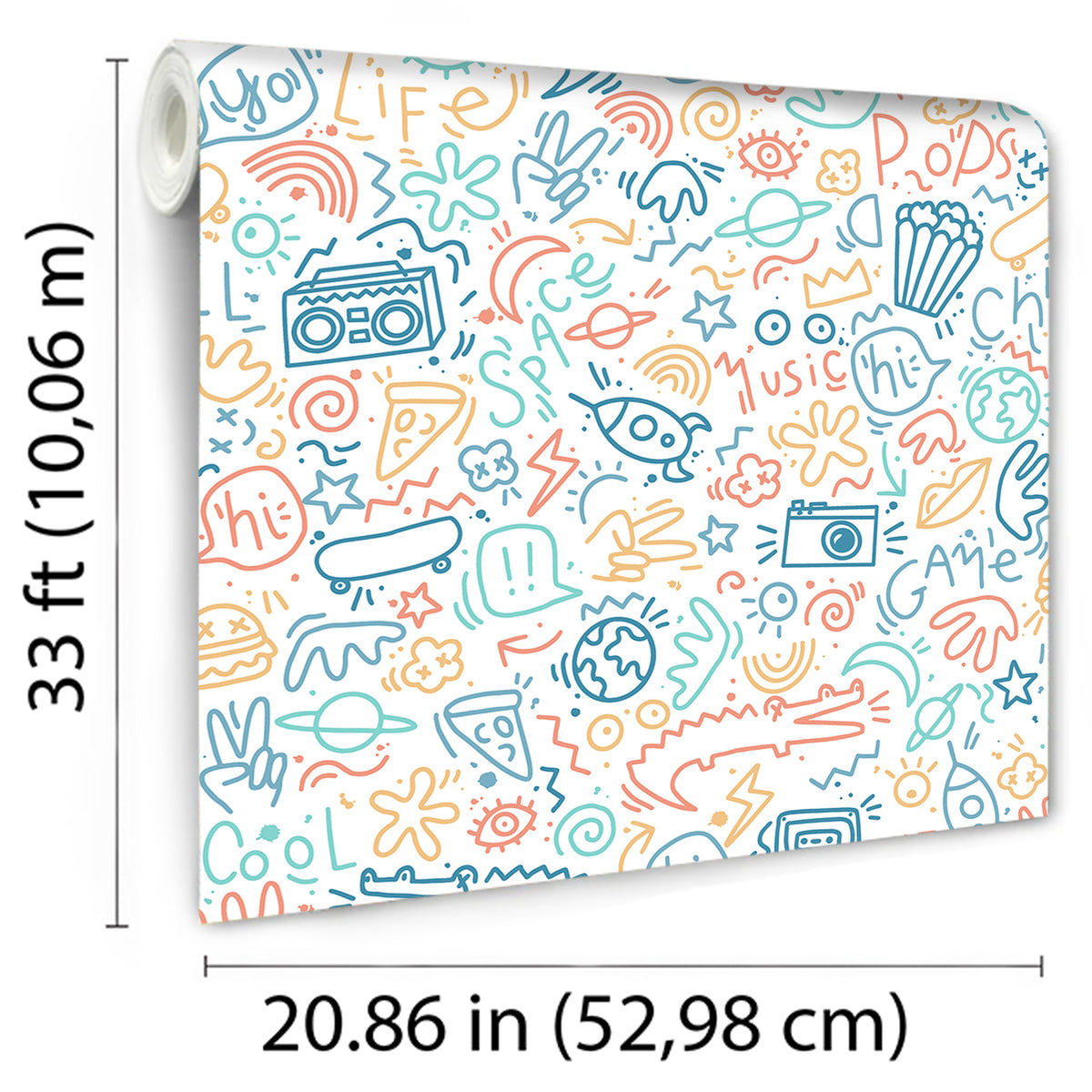 Veer Decor Doodle Multi Wallpaper VRKG10-754
