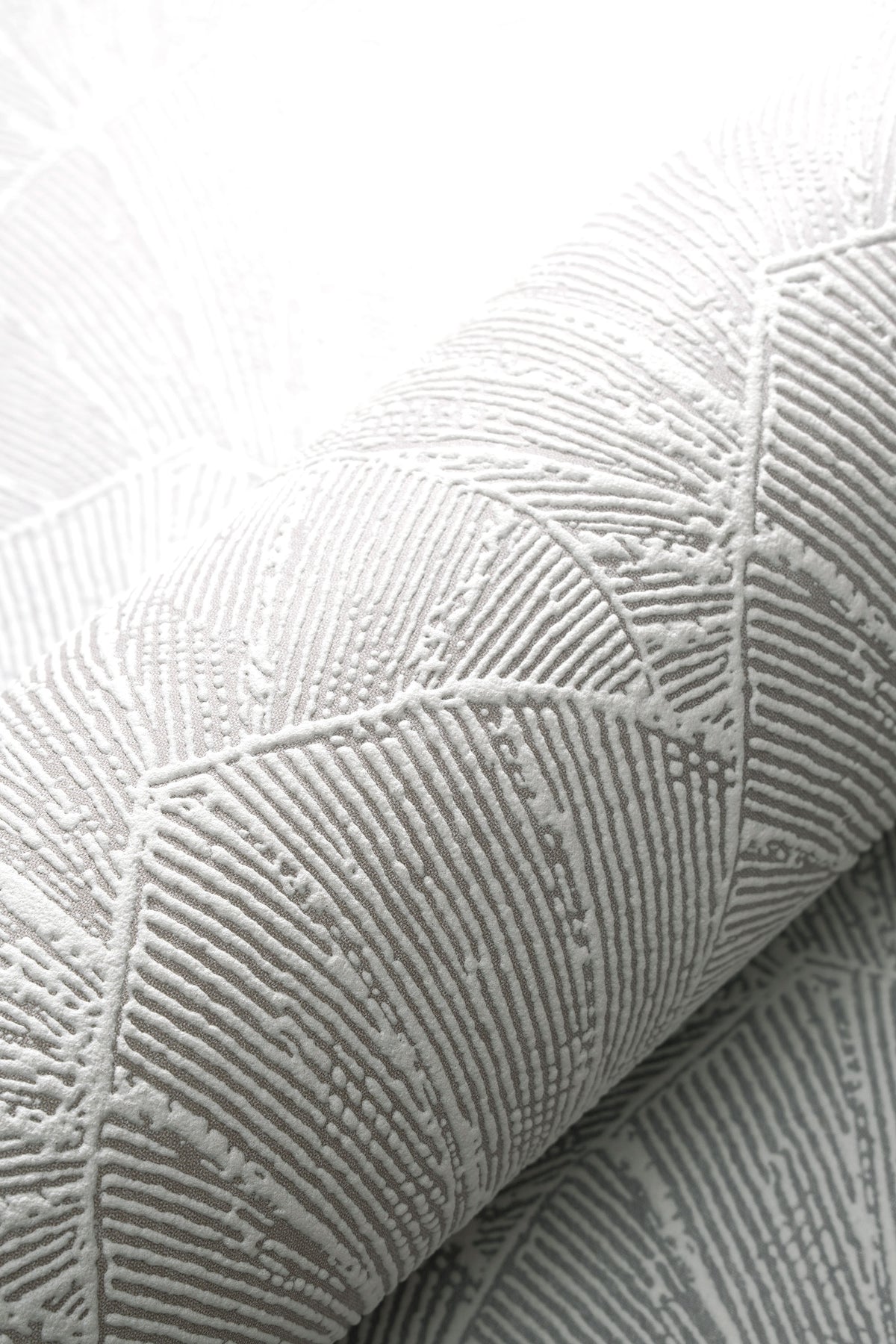 Veer Decor Sculpted Fan Leaf Cream Wallpaper VRMB314-1060