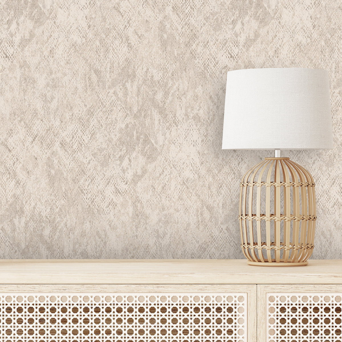 Veer Decor Python Diamond Texture Beige Wallpaper VRNO07-433