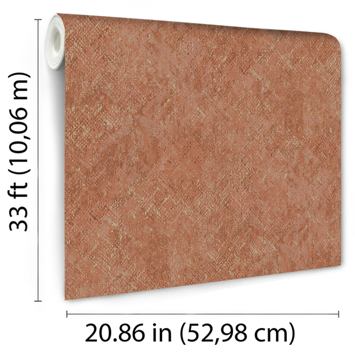 Veer Decor Python Diamond Texture Terracotta Wallpaper VRNO0