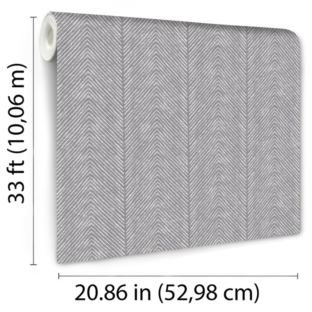 Veer Decor Natural Herringbone Dark Grey Wallpaper VRNO09-29