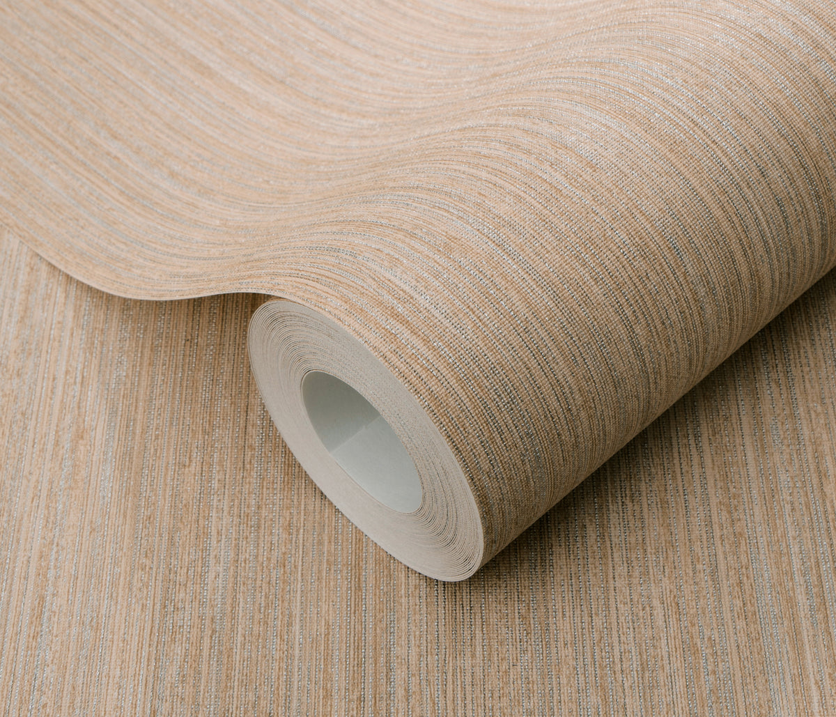 Veer Decor Fine Vertical Linen Texture Orange Wallpaper VRPH