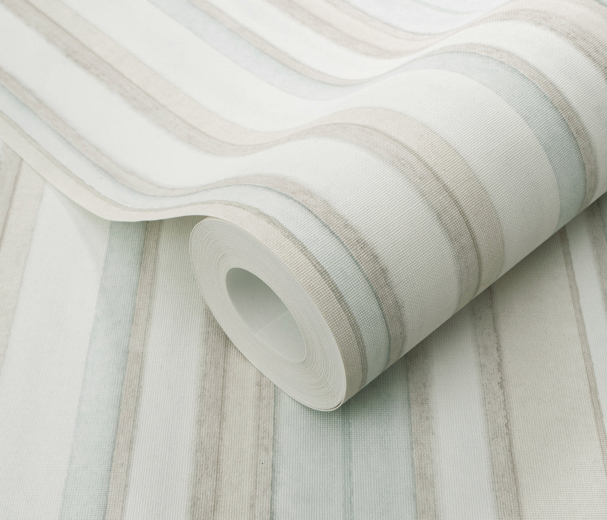 Veer Decor Soft Watercolor Stripe Petroleum Wallpaper VRPH81