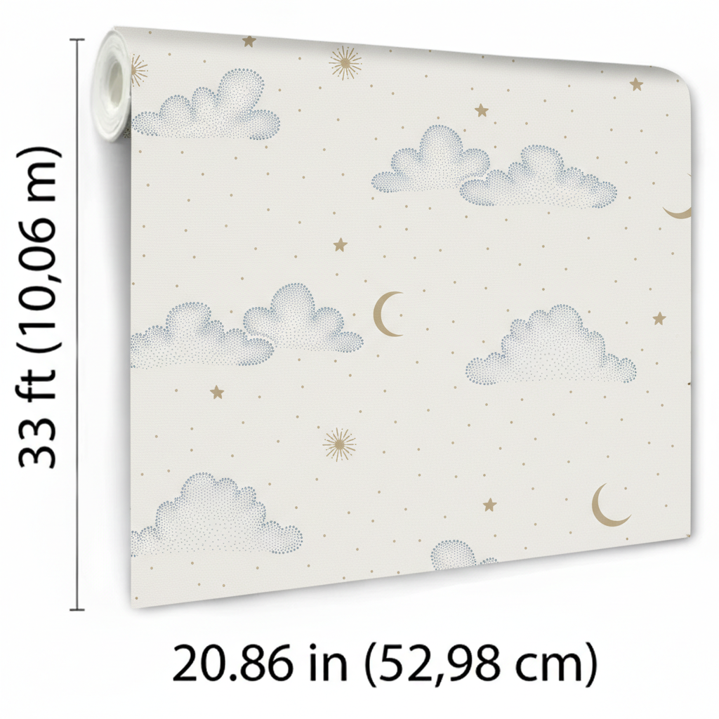Veer Decor Moonlit Mist White Wallpaper VRSD01-73