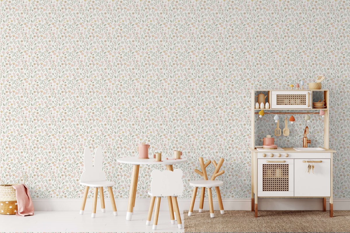 Veer Decor Blushed Meadow Pink Pastel Wallpaper VRSD03-83