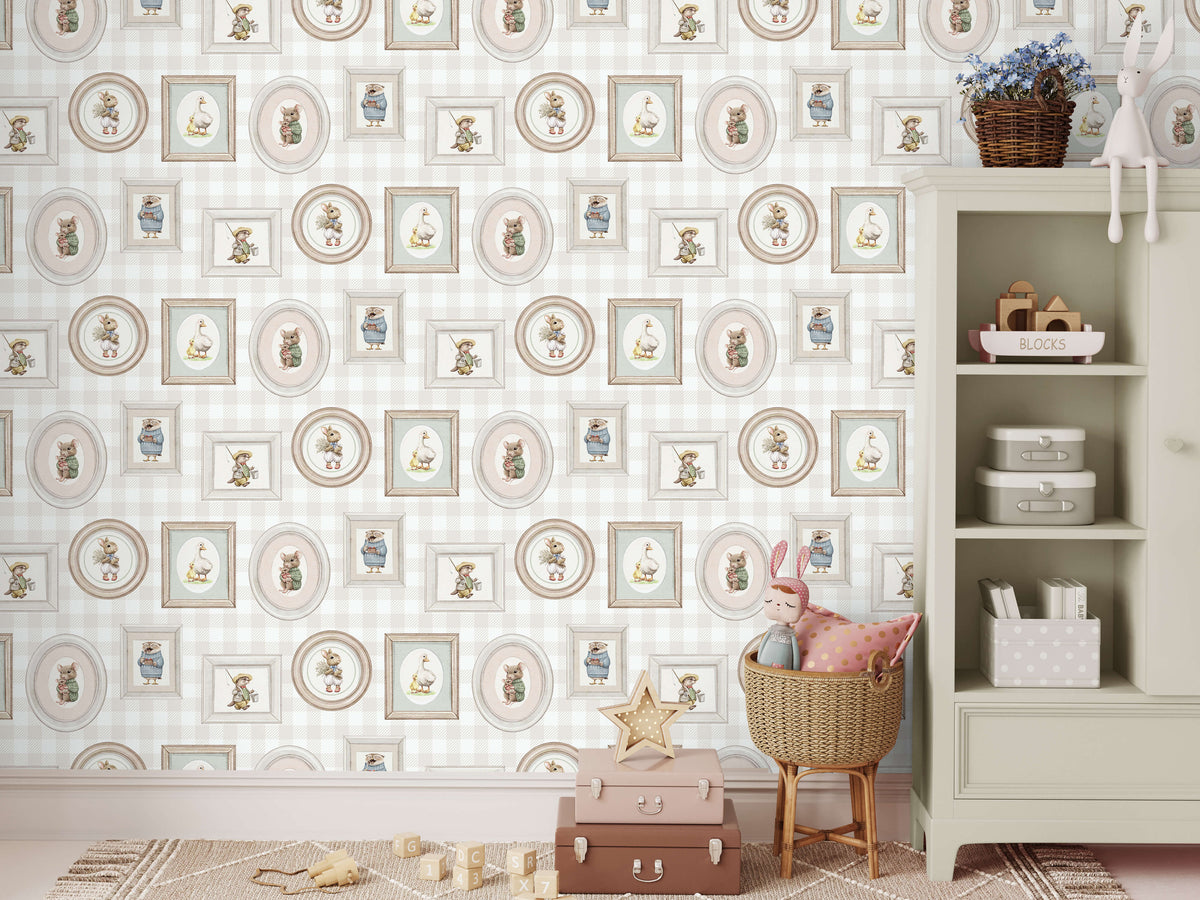 Veer Decor Woodland Gallery Beige Wallpaper VRSD07-67