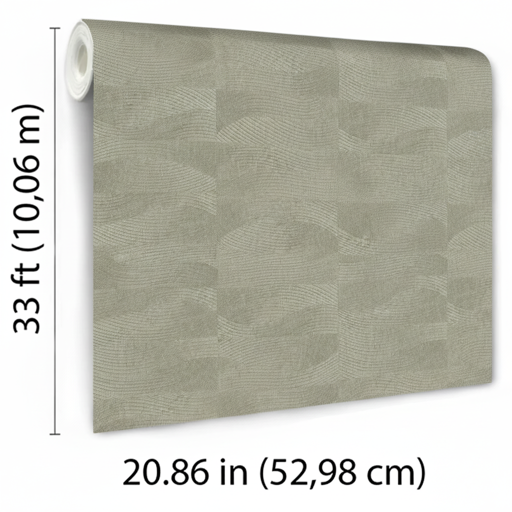 Veer Decor Terra Tide Geo Texture Oil Green Wallpaper VRTN22