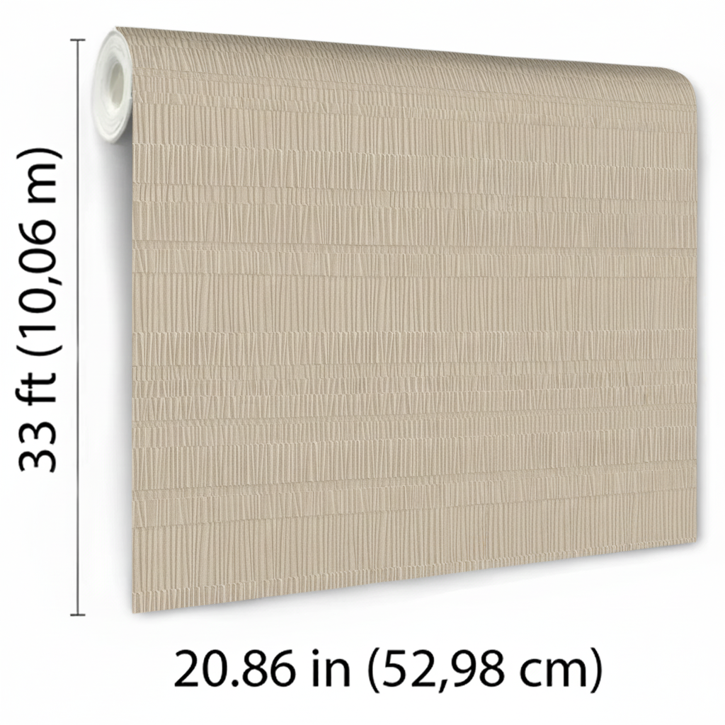 Veer Decor Pleated Origami Texture Almond Milk Wallpaper VRT