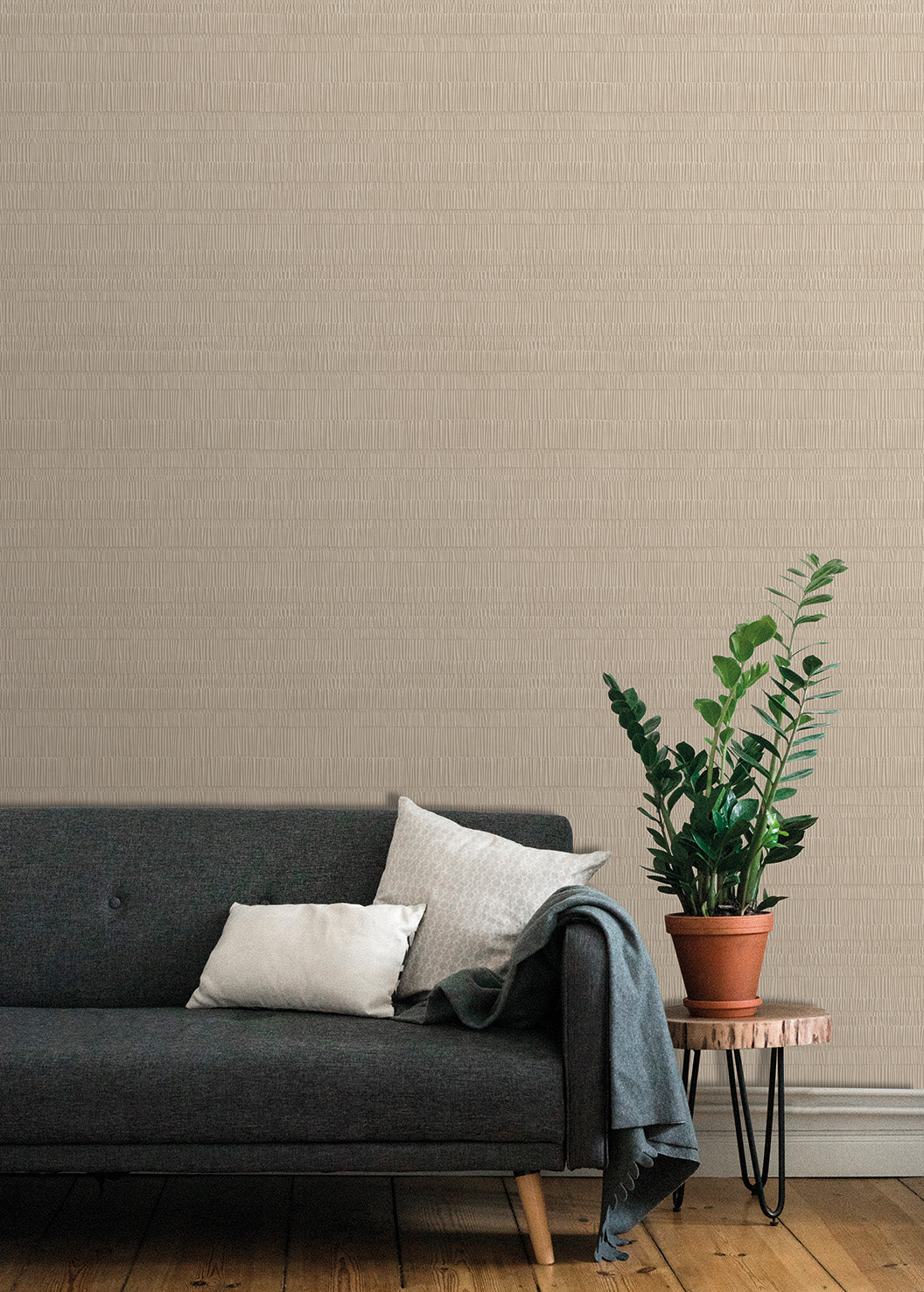 Veer Decor Pleated Origami Texture Almond Milk Wallpaper VRT