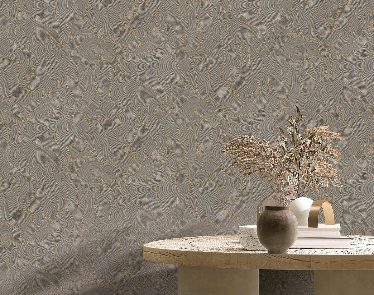 Veer Decor Woven Drift Desert Taupe Wallpaper VRTN72-290