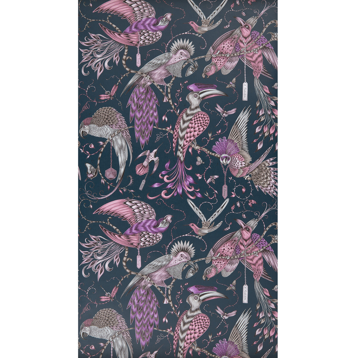 CLARKE AND CLARKE W0099/04.CAC.0 AUDUBON PINK Wallpaper - Eade's Wallpaper