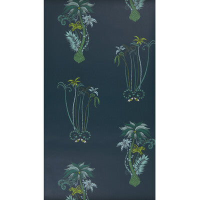 CLARKE AND CLARKE W0101/03.CAC.0 JUNGLE PALMS NAVY Wallpaper - Eade's Wallpaper
