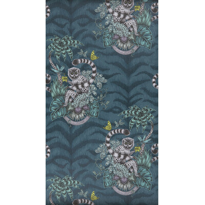 CLARKE AND CLARKE W0103/03.CAC.0 LEMUR NAVY Wallpaper - Eade's Wallpaper