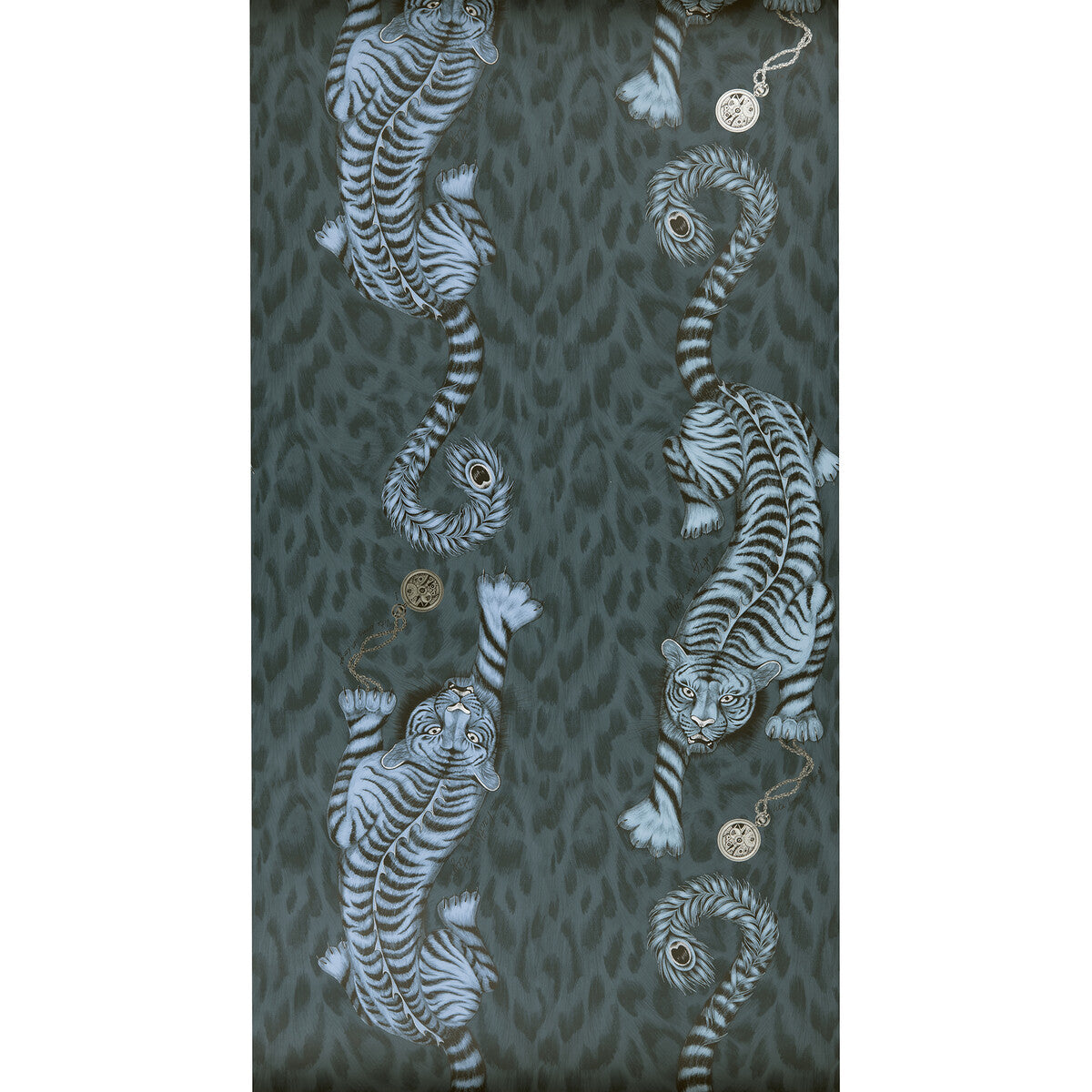 CLARKE AND CLARKE W0105/03.CAC.0 TIGRIS NAVY Wallpaper - Eade's Wallpaper