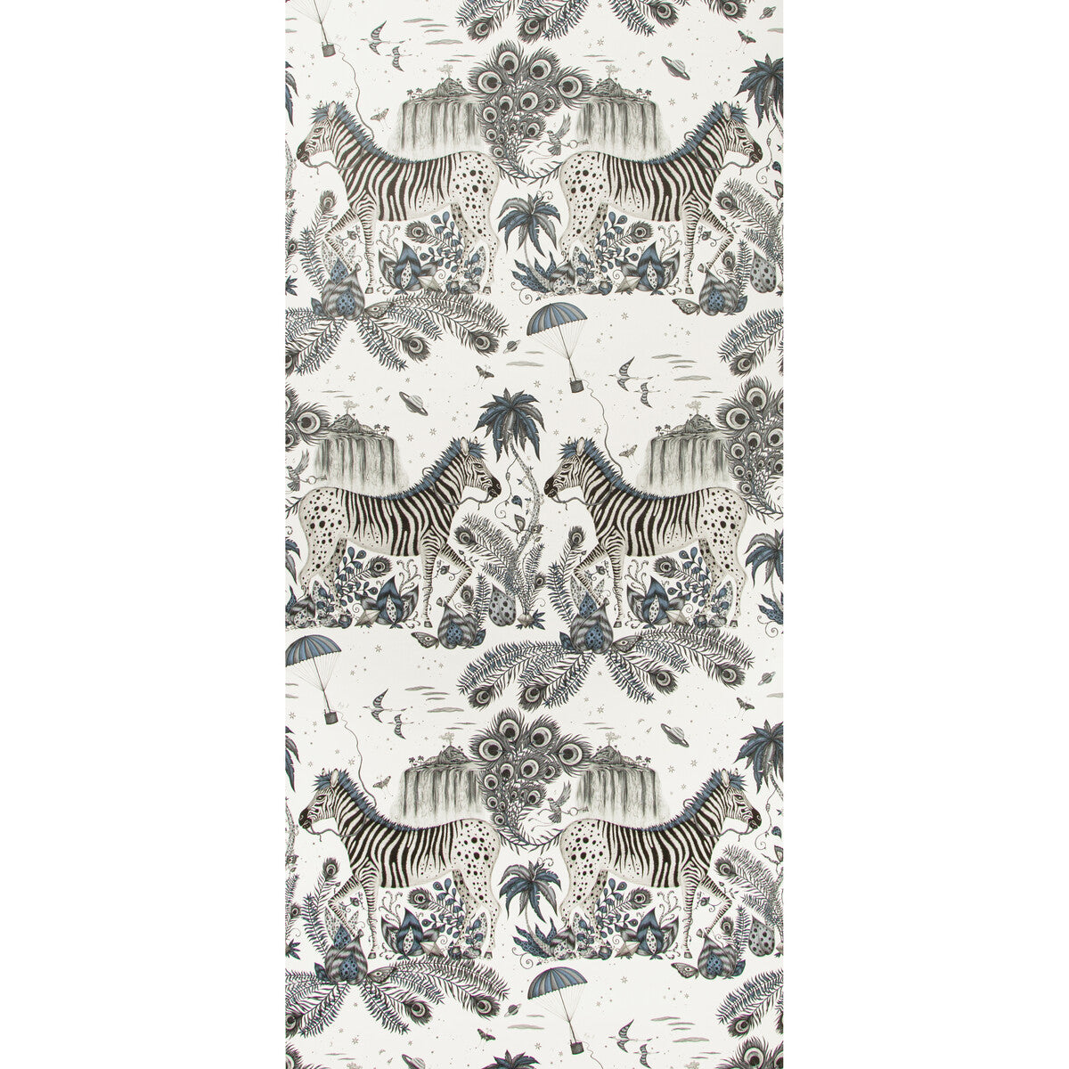 CLARKE AND CLARKE W0117/01.CAC.0 LOST WORLD BLUE Wallpaper - Eade's Wallpaper