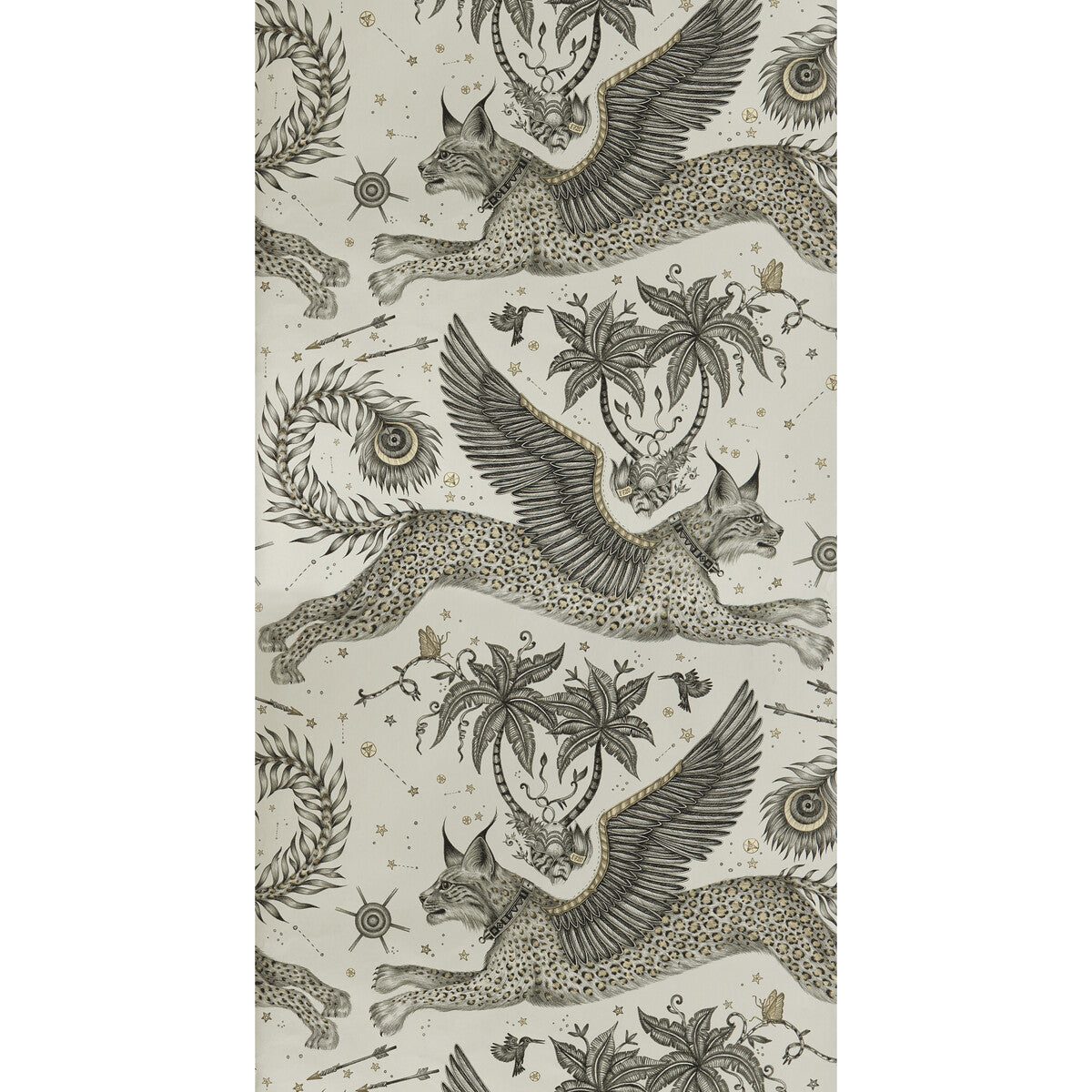CLARKE AND CLARKE W0118/02.CAC.0 LYNX GILVER Wallpaper - Eade's Wallpaper