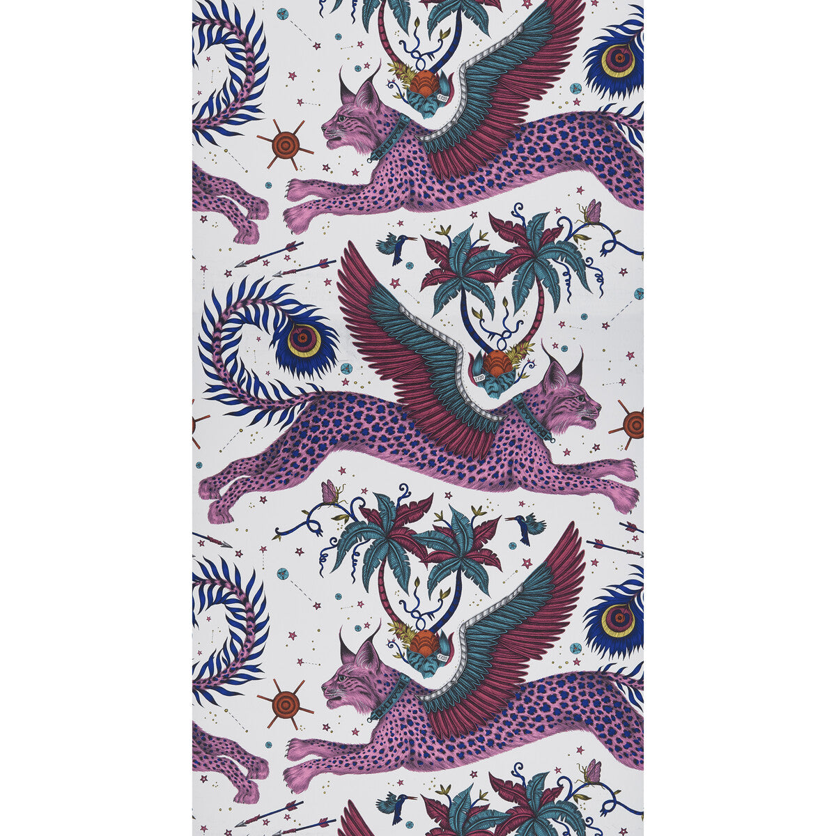 CLARKE AND CLARKE W0118/03.CAC.0 LYNX MAGENTA Wallpaper - Eade's Wallpaper