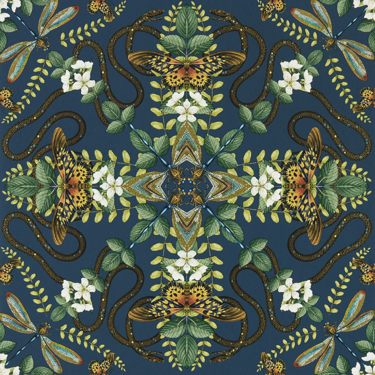 CLARKE AND CLARKE W0129/03.CAC.0 EMERALD FOREST WP MIDNIGHT Wallpaper - Eade's Wallpaper