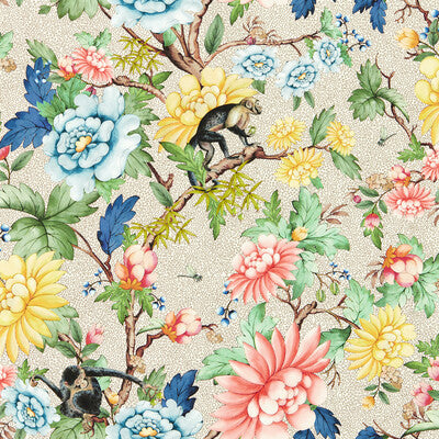 CLARKE AND CLARKE W0133/01.CAC.0 SAPPHIRE GARDEN WP IVORY Wallpaper - Eade's Wallpaper