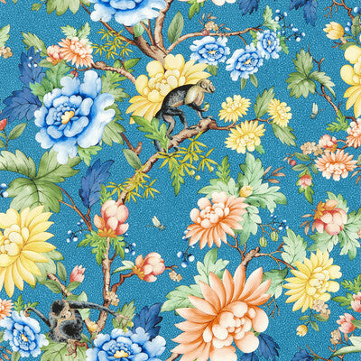 CLARKE AND CLARKE W0133/03.CAC.0 SAPPHIRE GARDEN WP SAPPHIRE Wallpaper - Eade's Wallpaper