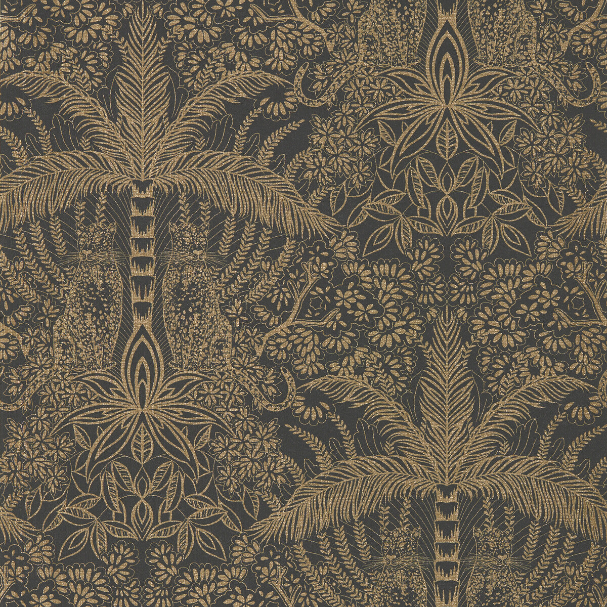 CLARKE AND CLARKE W0141/01.CAC.0 LEOPARDO ANTIQUE/NOIR WP Wallpaper - Eade's Wallpaper