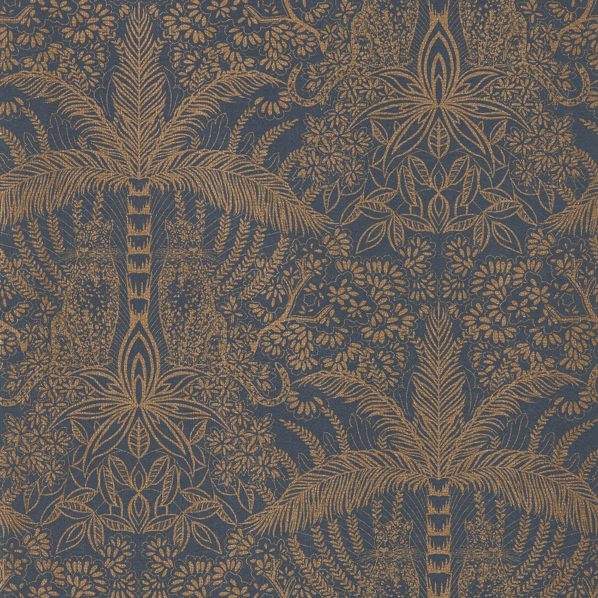 CLARKE AND CLARKE W0141/02.CAC.0 LEOPARDO COPPER/MIDNIGHT WP Wallpaper - Eade's Wallpaper