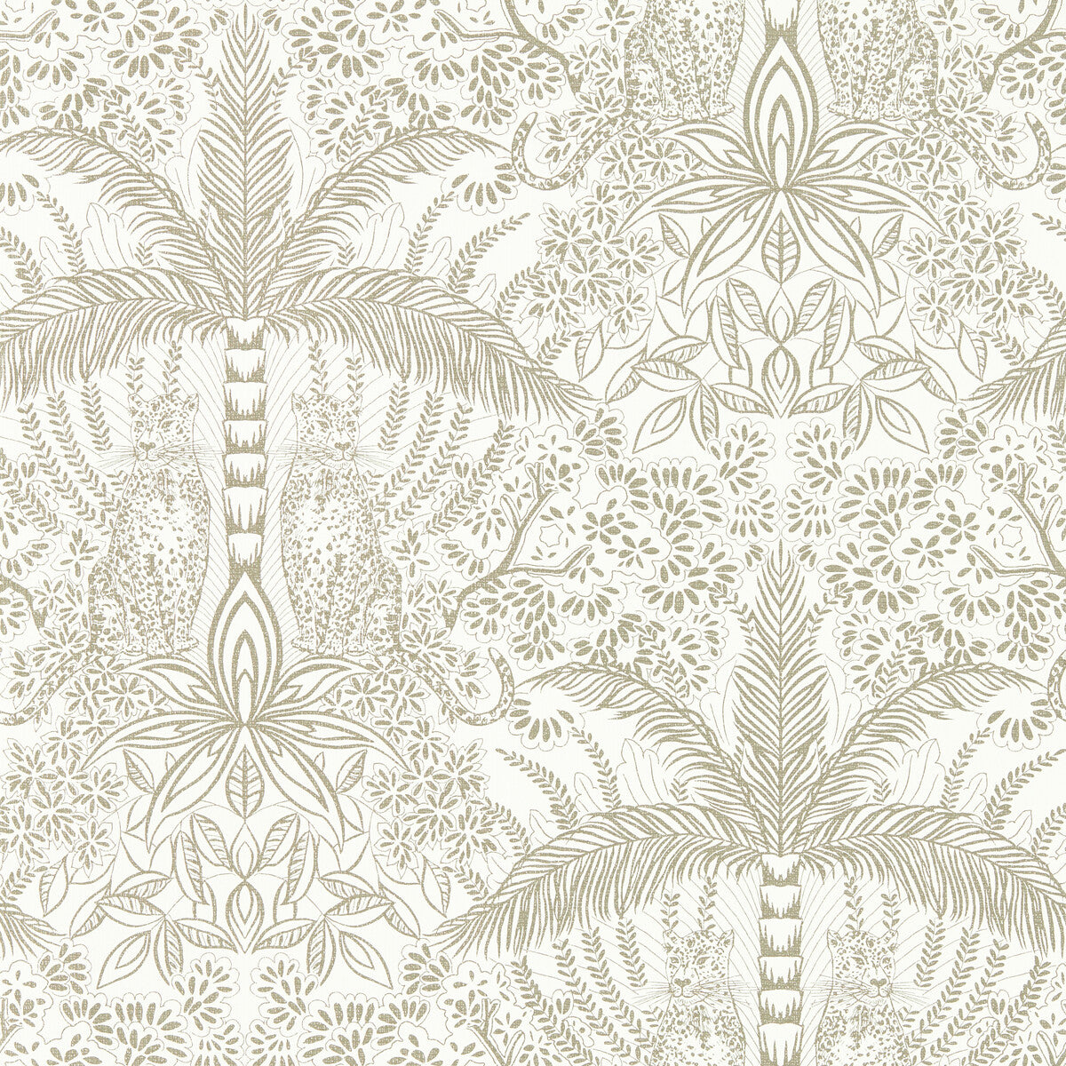 CLARKE AND CLARKE W0141/03.CAC.0 LEOPARDO GOLD/IVORY WP Wallpaper - Eade's Wallpaper