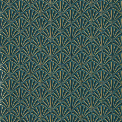 CLARKE AND CLARKE W0164/04.CAC.0 CHRYSLER TEAL WP Wallpaper - Eade's Wallpaper
