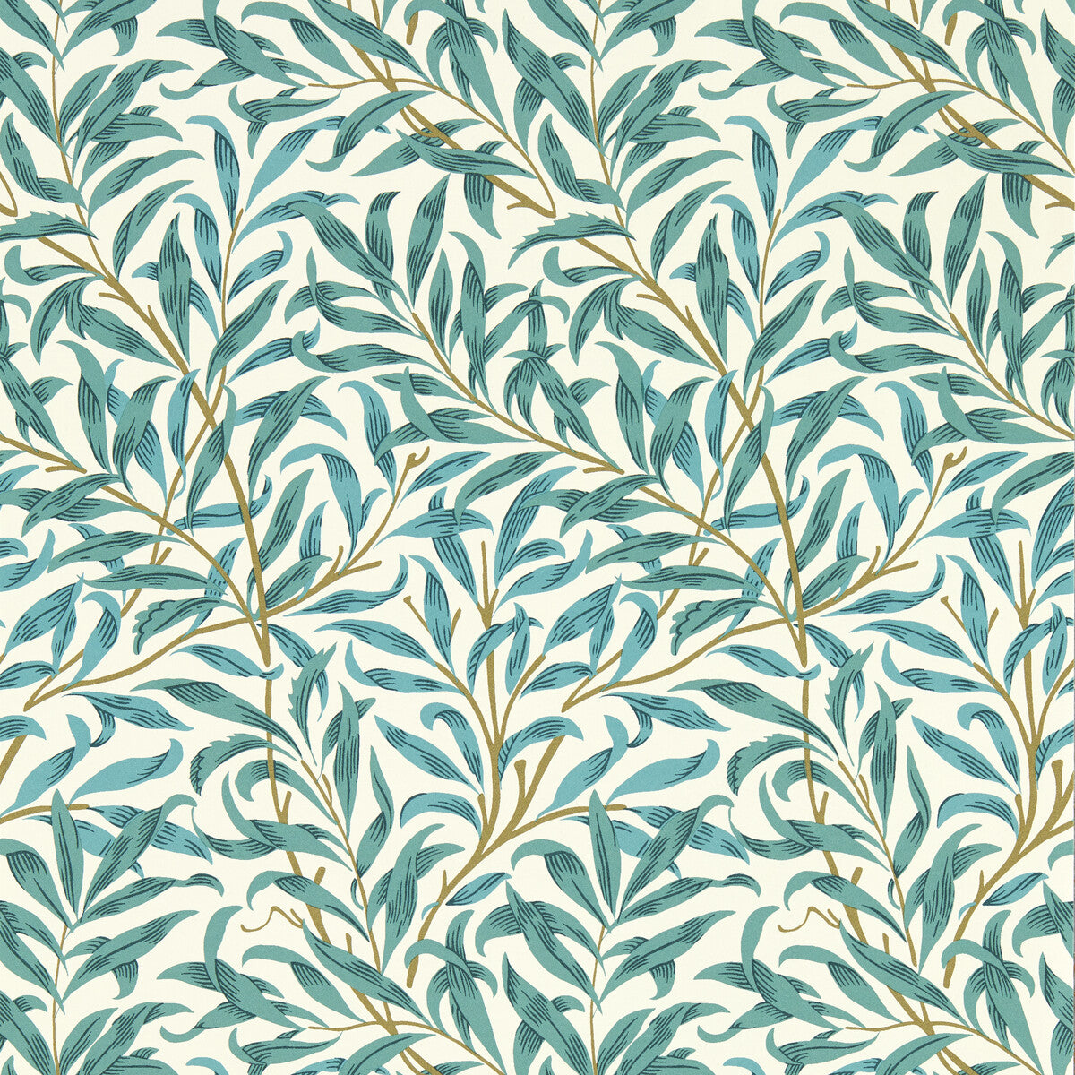 CLARKE AND CLARKE W0172/05.CAC.0 WILLOW BOUGHS TEAL WP Wallpaper - Eade's Wallpaper